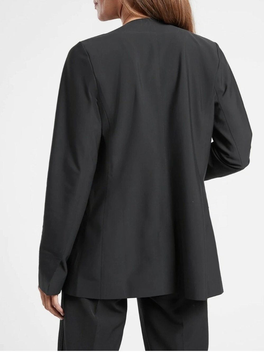Athleta Avenue Blazer Jacket Black Business Athleisure Casual Women’s Size 10 - Picture 2 of 16